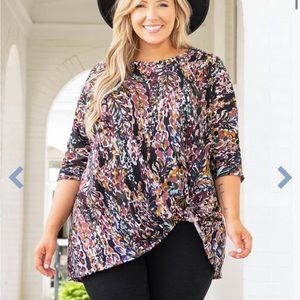 Chic Soul make it quick tunic top with knot